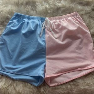 Colorblock gym shorts